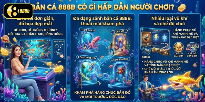 Đặc điểm nổi bật của bắn cá tại 888B