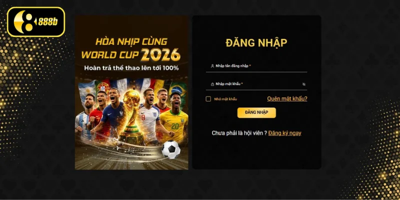 Đăng nhập 888B nhanh chóng chỉ 3 bước