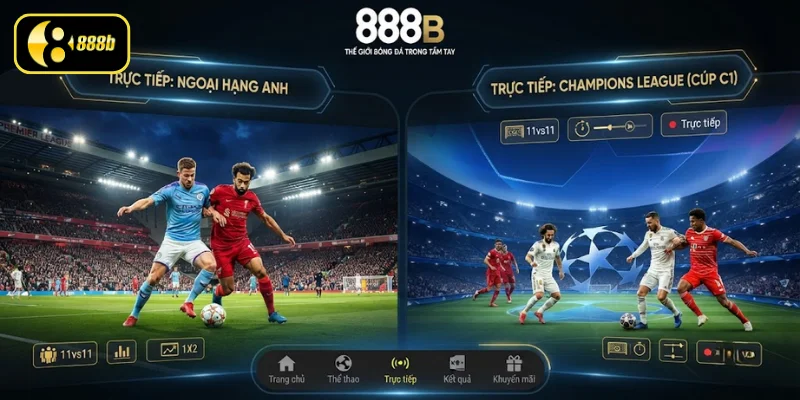 Danh sách các giải bóng phát sóng trên 888B