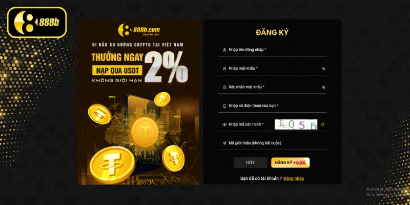 Quy trình đăng ký 888B dễ dàng cho người mới bắt đầu